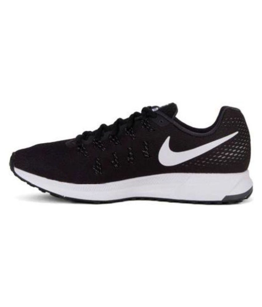 black nike athletic shoes