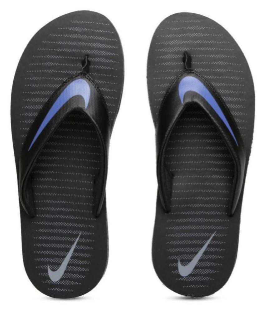 nike black daily slippers