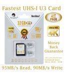 2-Pack 32GB Micro SDHC U3 Card Plus SD Adapter. Amplim Extreme Pro Class 10 UHS-I MicroSDHC 95MB/s Read, 90MB/s Write. Ultra High