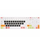 Leze - Ultra Thin Silicone Cover Skin Protector for Lenovo Z50,Z51,Z50-70,Z70,Z710,B50,B50-45,B50-80 Laptop Semi - White Black