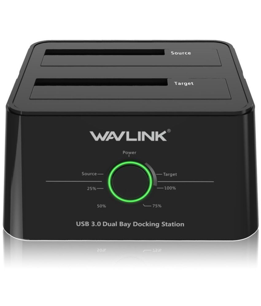 8TB -Black WAVLINK USB 3.0 to SATA External Hard Drive Docking Station with 2USB 3.0 HUB and TF & SD Card for 2.5 inch/3.5 Inch HDD,SSD Support Backup/UASP Functions