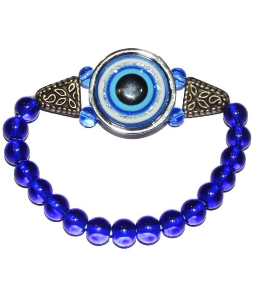     			Queen Collection Blue Jarhan Evil Eye Bracelet