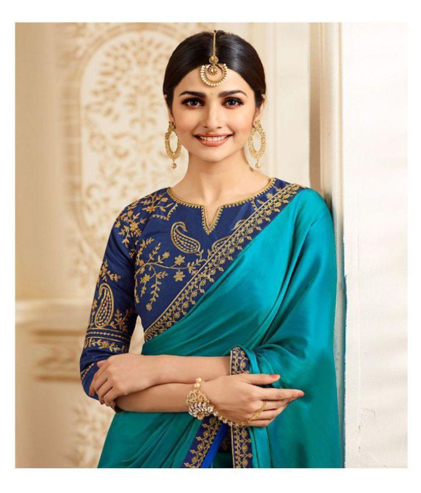 G J Kheni Green Georgette Saree - Buy G J Kheni Green Georgette Saree ...