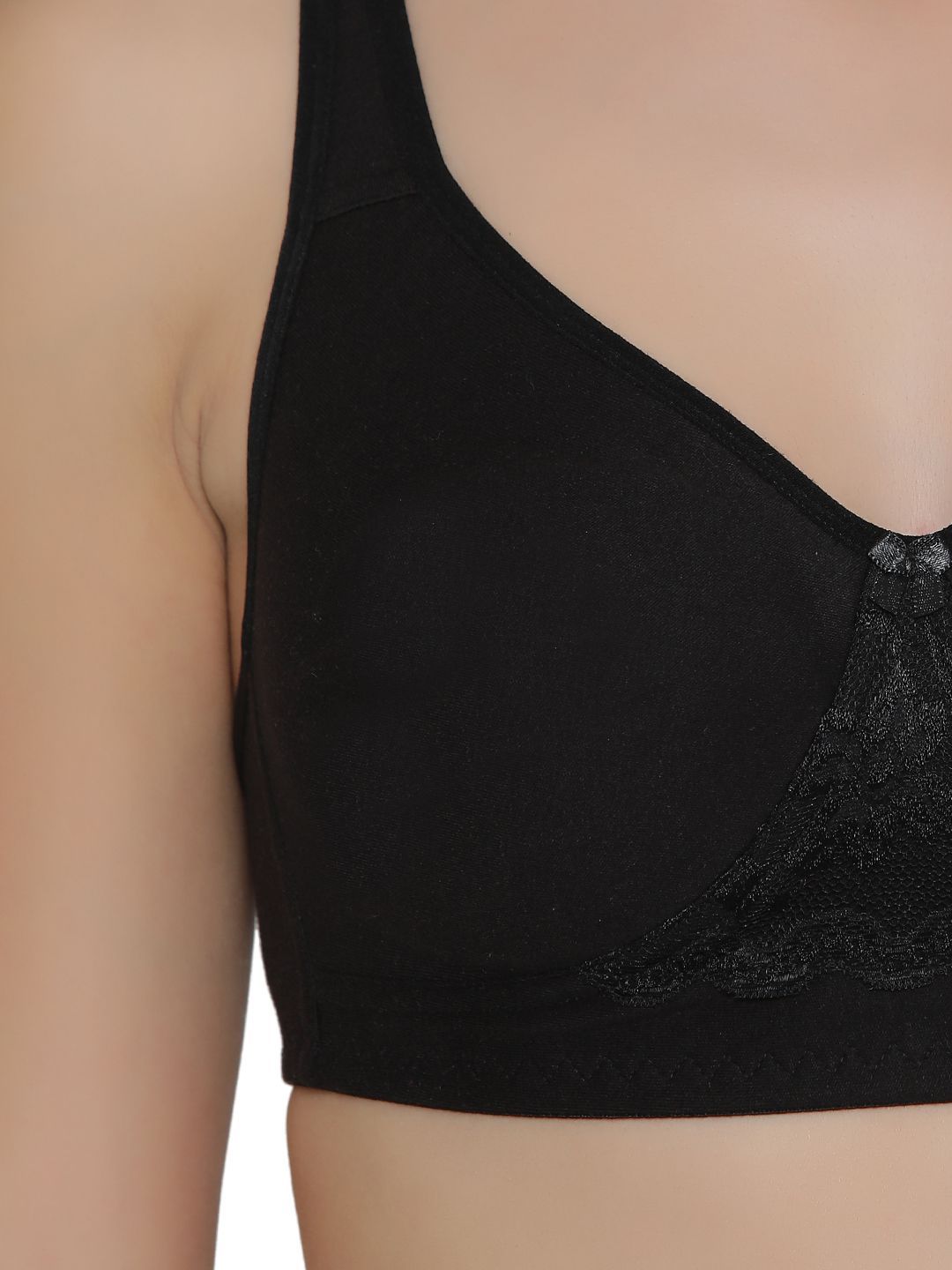     			Clovia Poly Cotton T-Shirt Bra - Black