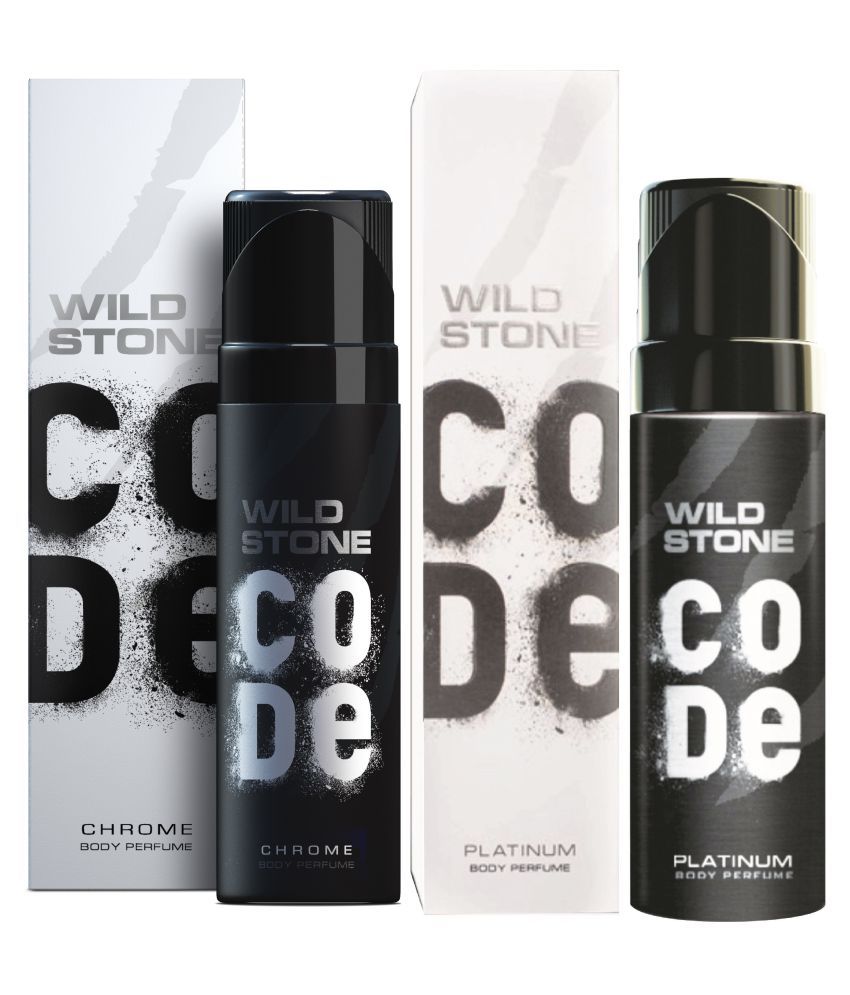     			Wild Stone Code Chrome & Platinum Combo Perfume Body Spray - For Men (240 ml, Pack of 2)