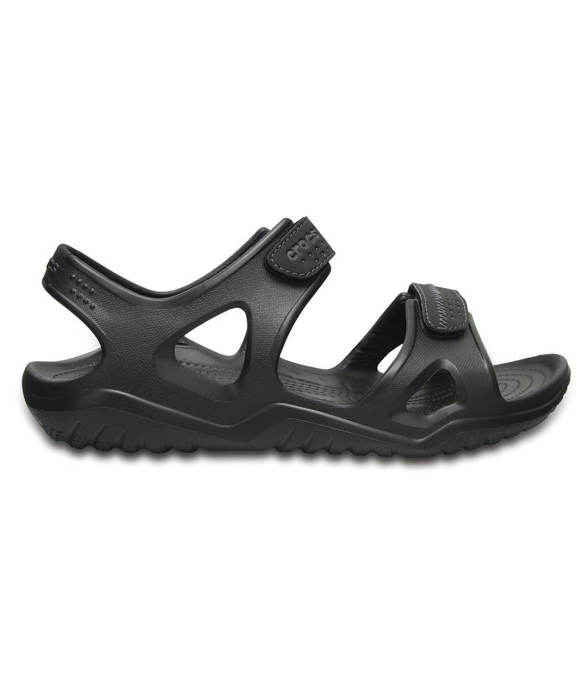 crocs swiftwater black sandals