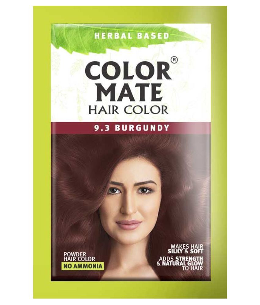 Color Mate Hair Color Burgundy Semi Permanent Hair Color Burgundy Burgundy 15 Gm Pack Of 5