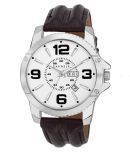 Laurels Silver Color Day & Date Analog Men's Watch With Strap:  LWM-Zd-070907