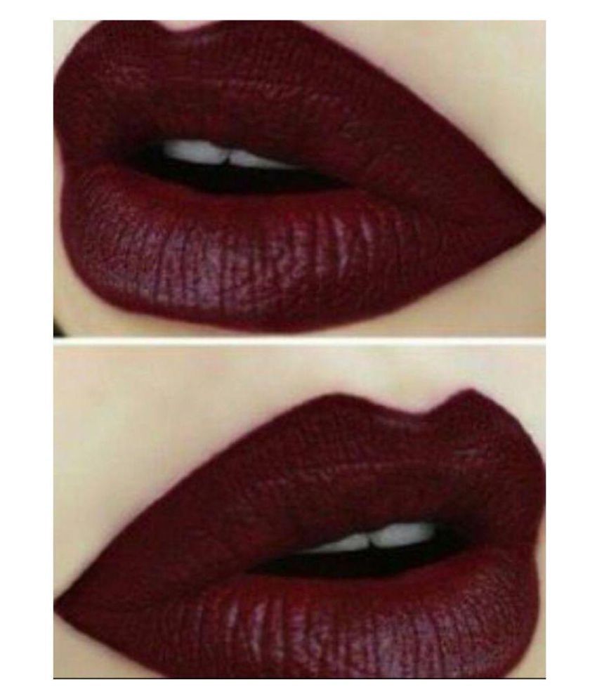 dark maroon lipstick