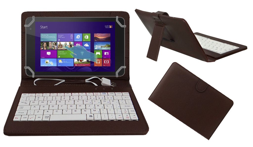 Acm Usb Keyboard Case For Dell Venue 8 Pro 5000 Series Tablet Cover Stand Brown Keyboards Online At Low Prices Snapdeal India