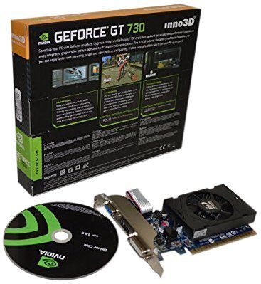 Inno3d Nvidia Geforce 2gb Ddr3 Hdmi Dvi Vga Pci Express Pcie X16 Hd 1080p And Low Profile Bracket Video Graphics Card Gt 730 Buy Inno3d Nvidia Geforce 2gb Ddr3 Hdmi Dvi