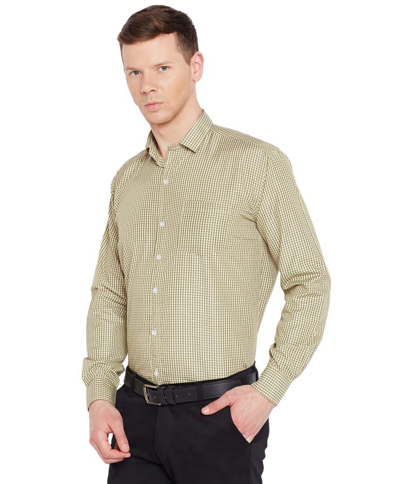 Routeen Yellow Slim Fit Formal Shirt Buy Routeen Yellow Slim Fit