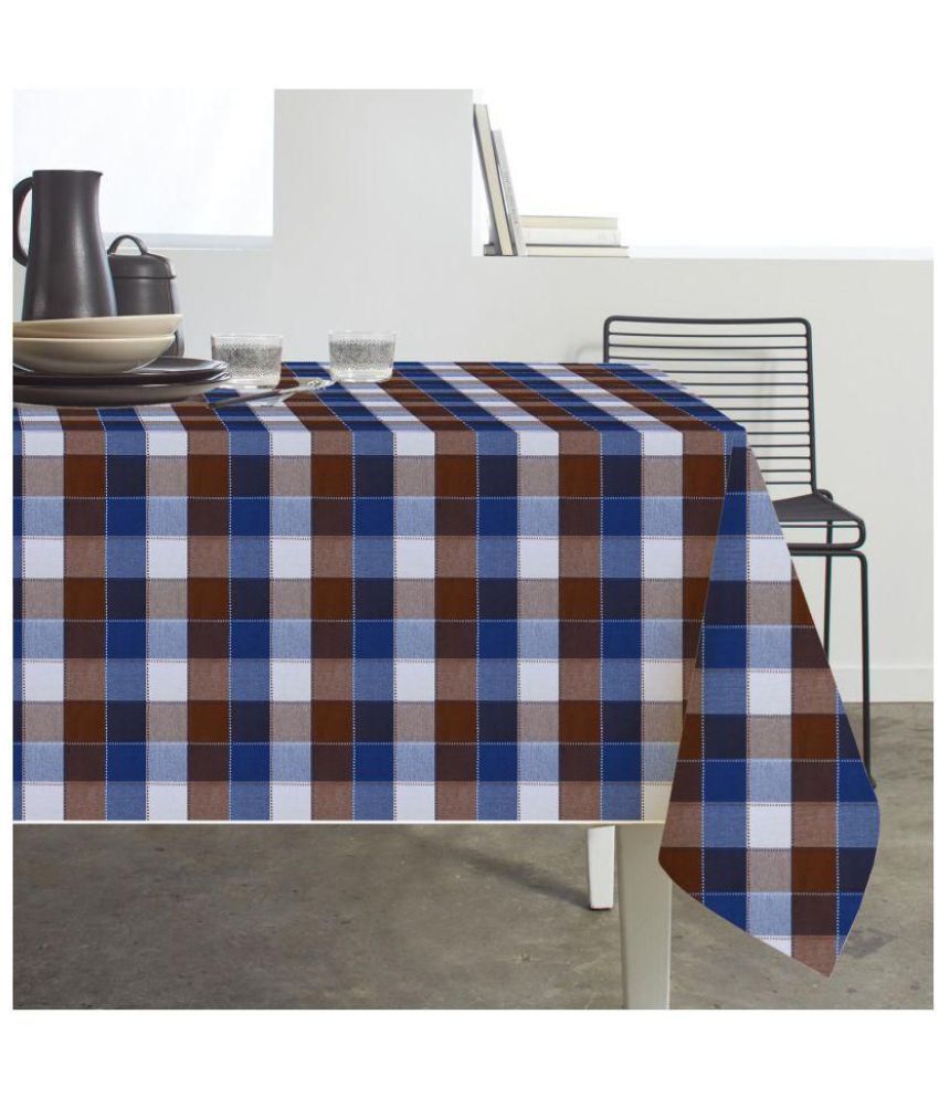     			Airwill Branded Cotton Handloom Weaved Designer Dobby Checks 6 Seater Table Cover/ Sofa Throws, Sized 140x180 cm. Pack of  1 piece