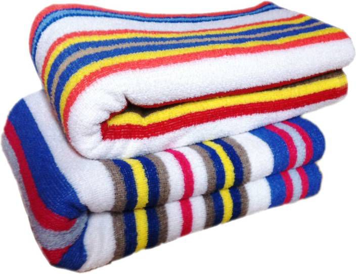     			Z Decor Set of 2 Terry Bath Towel (Multi Colour)