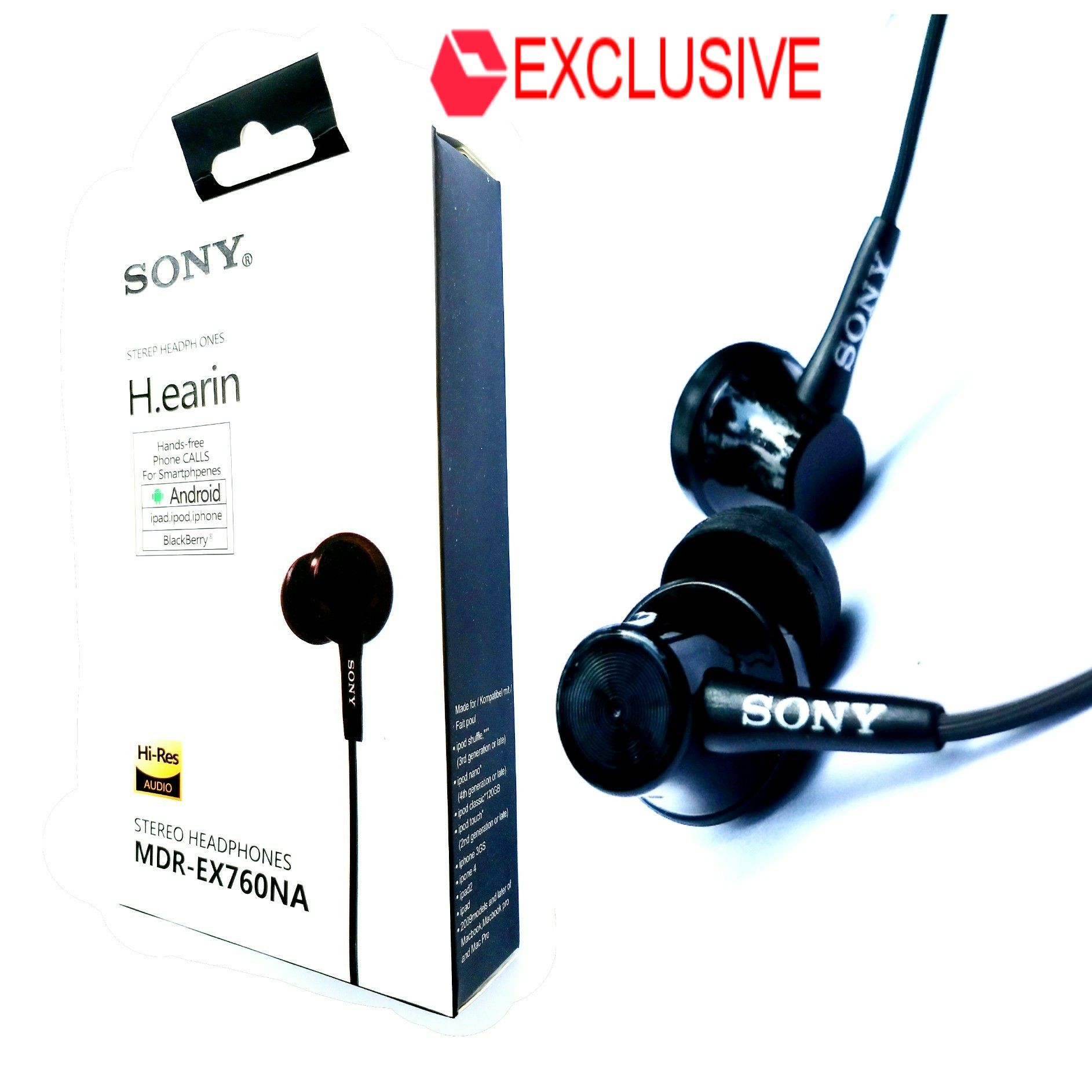 Sony MDR EX760NA In Ear Wired Earphones With Mic Mobile Sony MDR EX760NA In Ear Wired Earphones With Mic