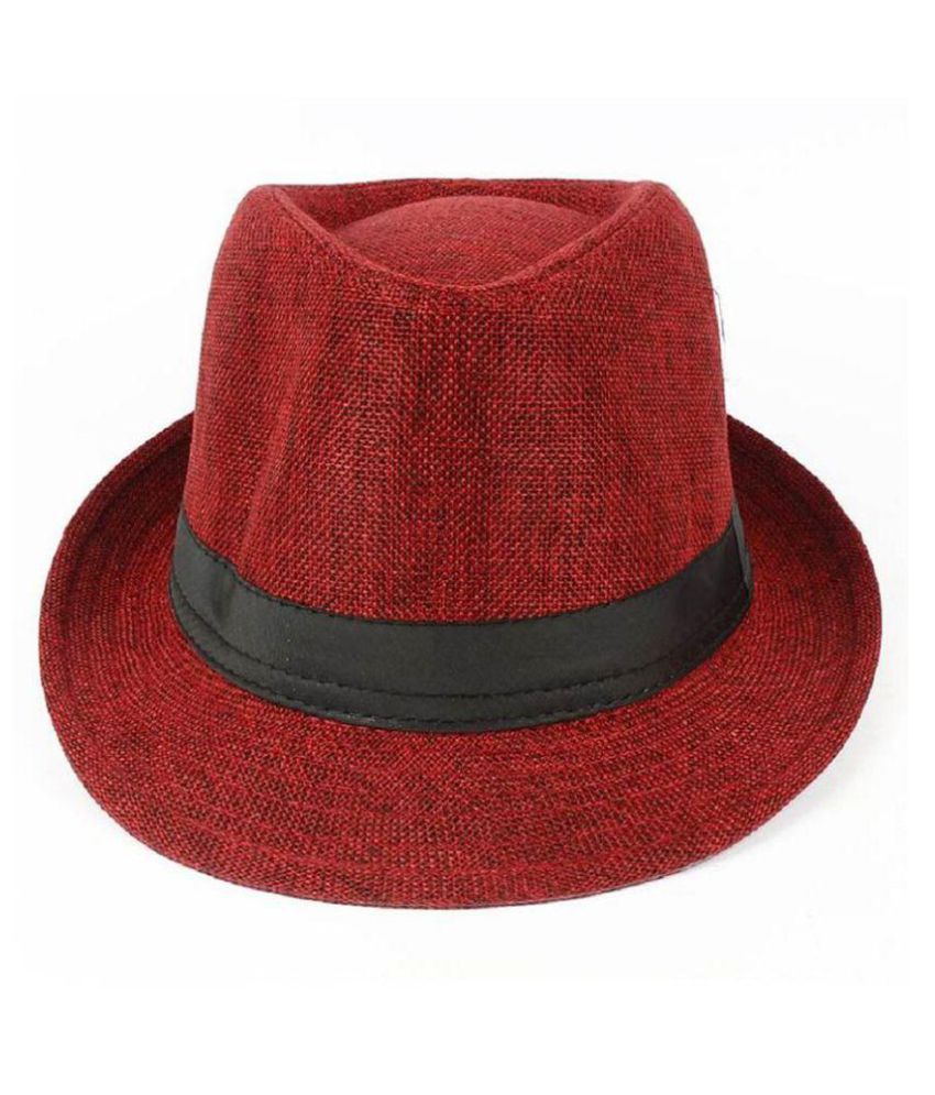 red cotton hat