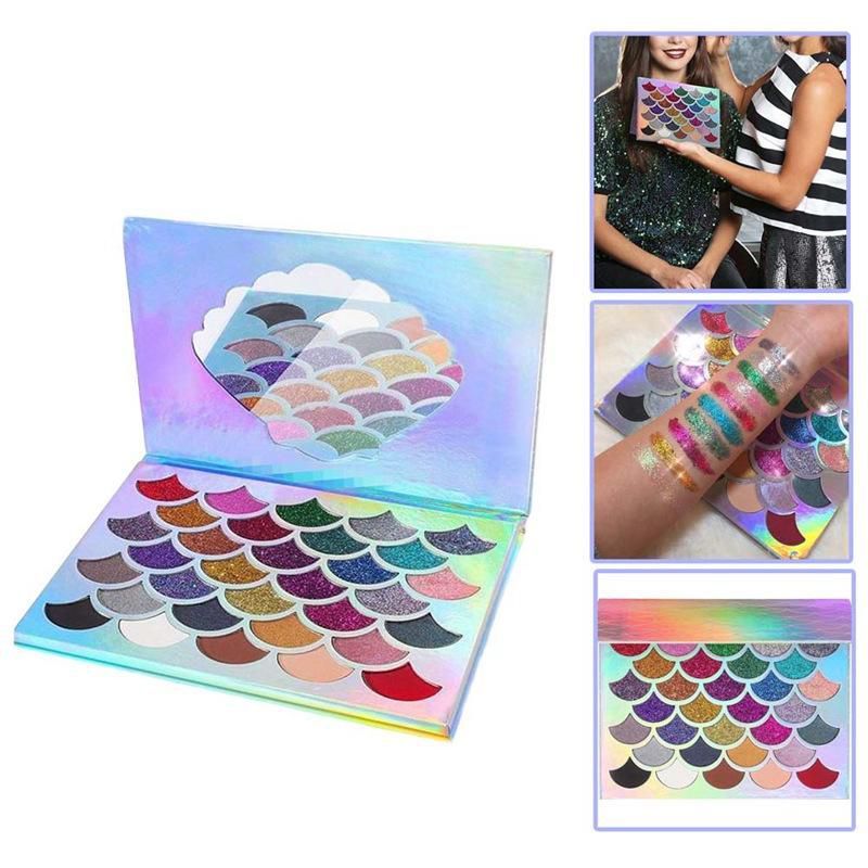 Cleof Cosmetics Mermaid Glitter Eyeshadow Palette 32 Shades Buy Cleof
