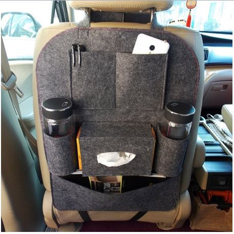     			VRT Multi Pocket Organizer for Car Seat Multi-use to hold ipad, bottle, tissue, toy etc. - Single Piece - (Grey) for Maruti Alto 800, Swift and all cars
