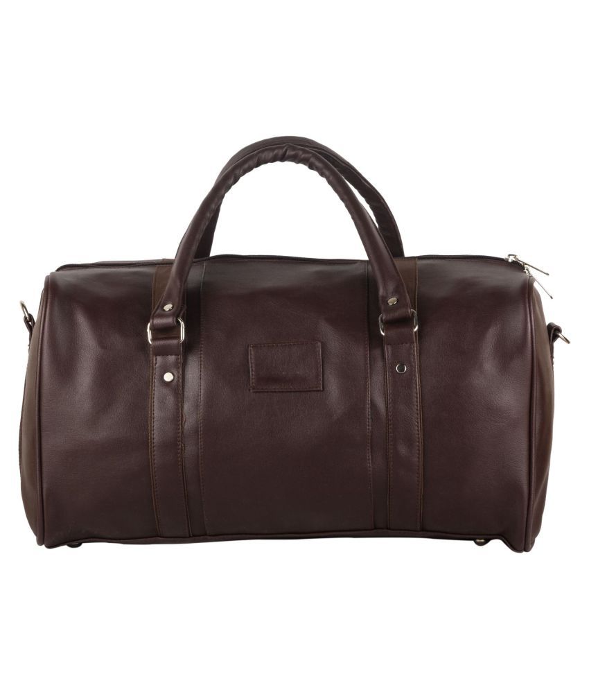 PhD Brown Solid Duffle Bag - Buy PhD Brown Solid Duffle Bag Online at ...