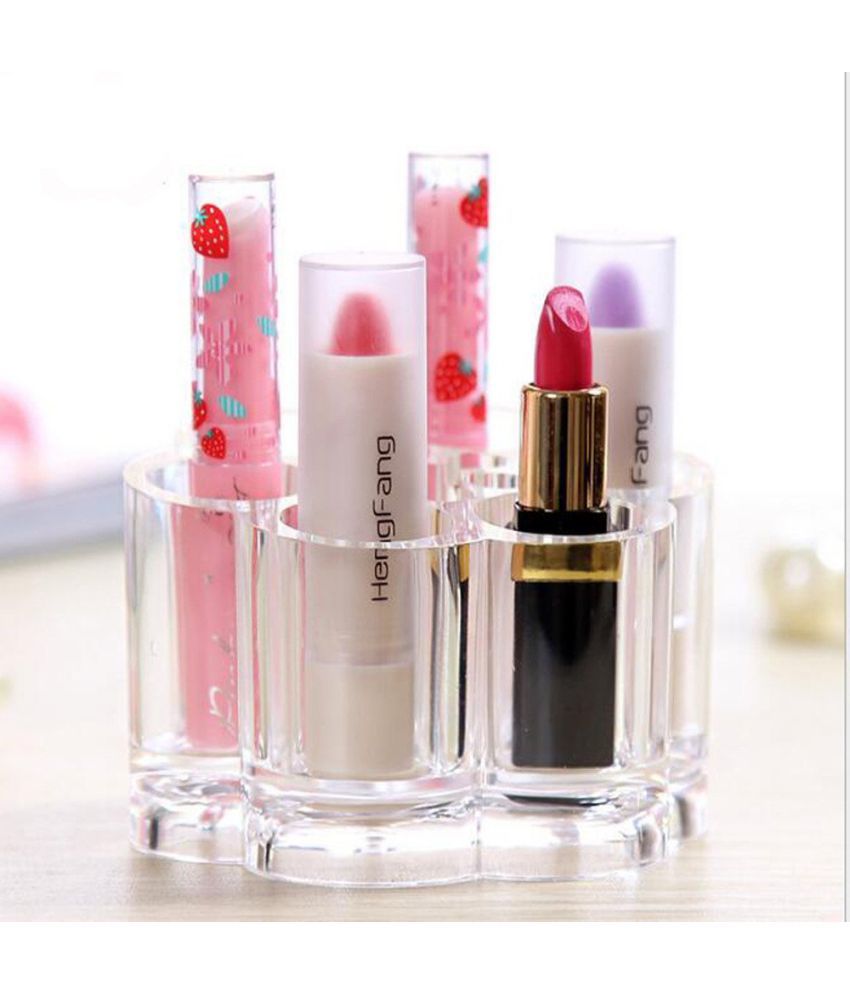     			FOK Multi Grid Acrylic Makeup Organiser Transparent Plastic Makeup Cosmetic/Lipstick Nail Paint/Polish Holder Display Stand Organizer