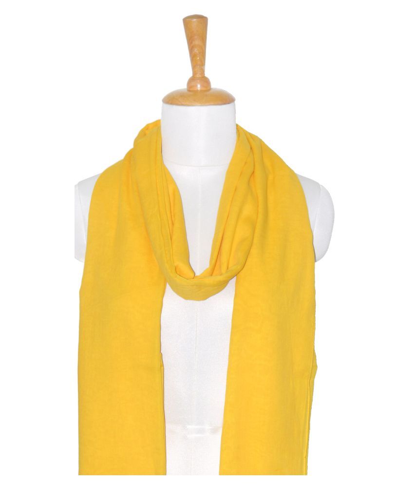 JustScarves Yellow Solid Cotton Scarves Buy Online at Low Price in