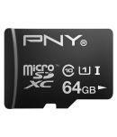 PNY Turbo Performance 64GB High Speed MicroSDXC Class 10 UHS-1 Up to 90MB/sec Flash Card - P-SDUX64U190-GE (Old Model)