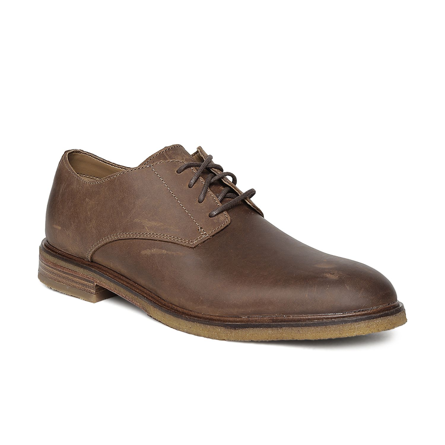 Clarks Derby Genuine Leather Tan Formal Shoes Price in India- Buy ...