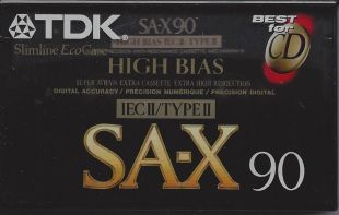 tdk sa x 90 minute blank cassette tape