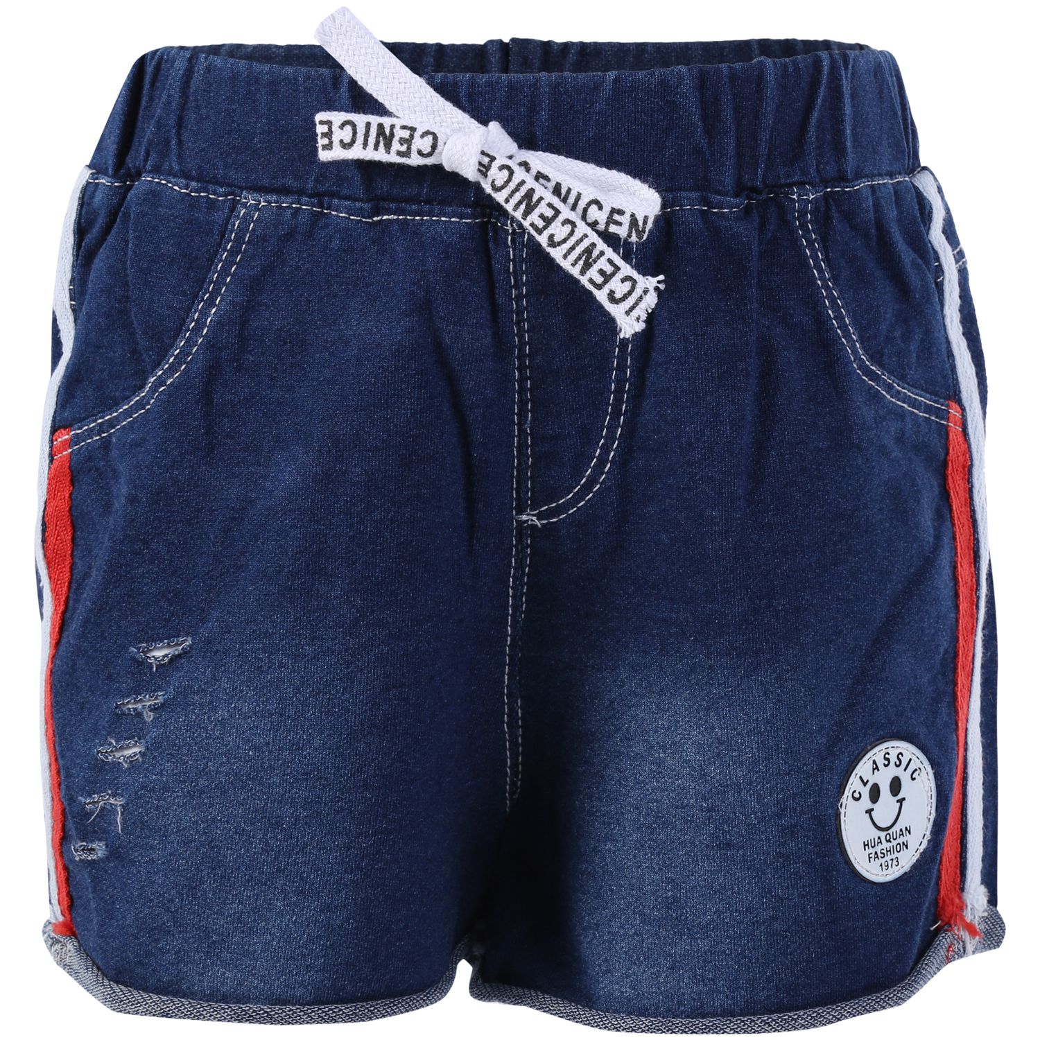     			Blisara Girls Jeans Style Logo Blue Short Pant (Size Suitable for 5 to 6 years)