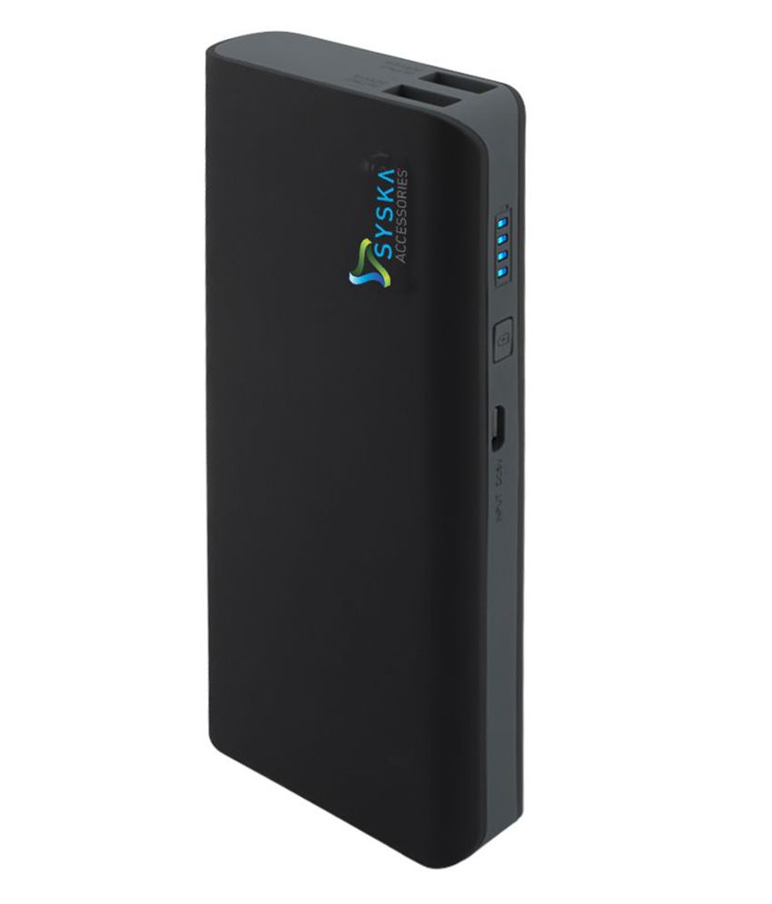 Syska X110 11000 mAh Li Ion Power Bank Black