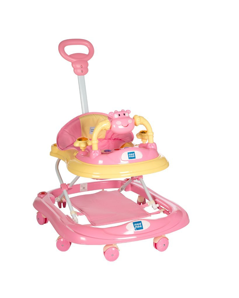 mee mee baby walker with adjustable height and push handle bar