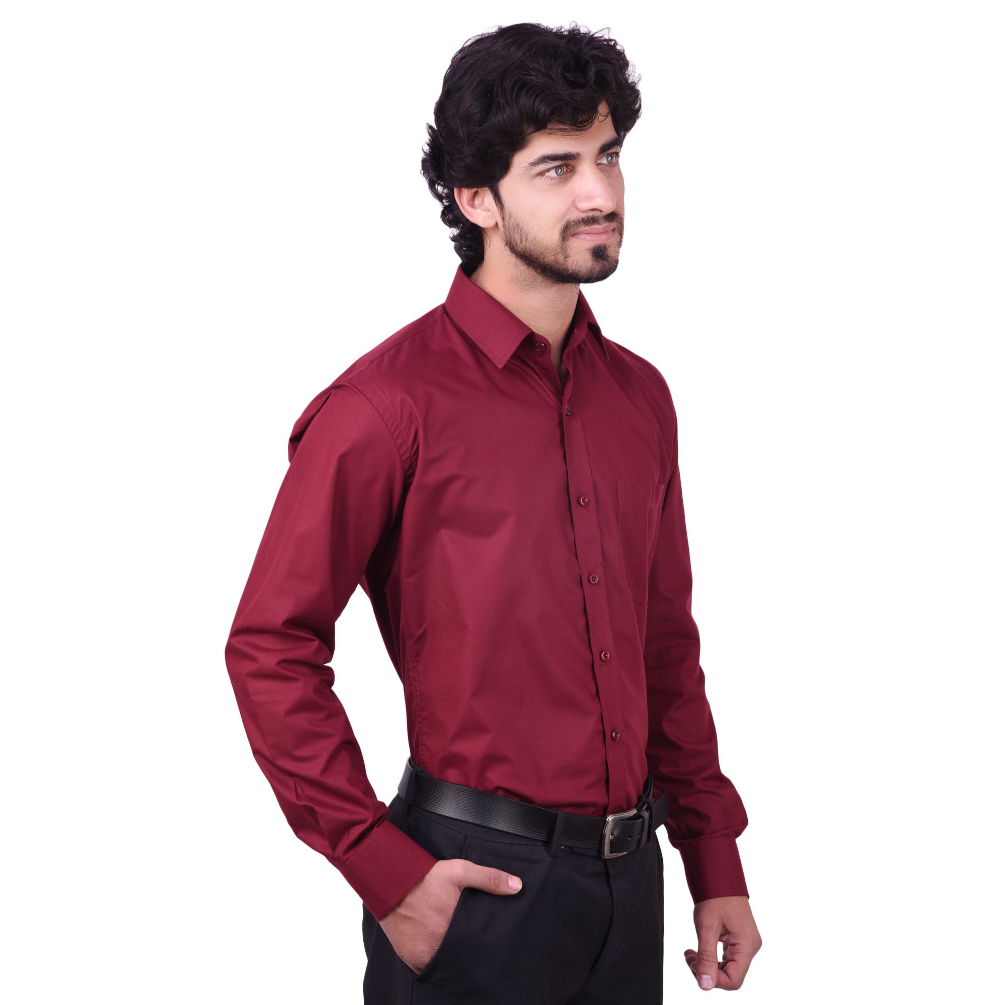 formal maroon shirt combination