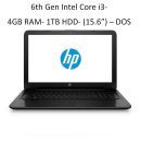 HP 15q-bu003tu Laptop (6th Gen Intel Core i3- 4GB RAM- 1TB HDD- 39.62cm(15.6)- DOS- Intel® HD Graphics 620) (Black)