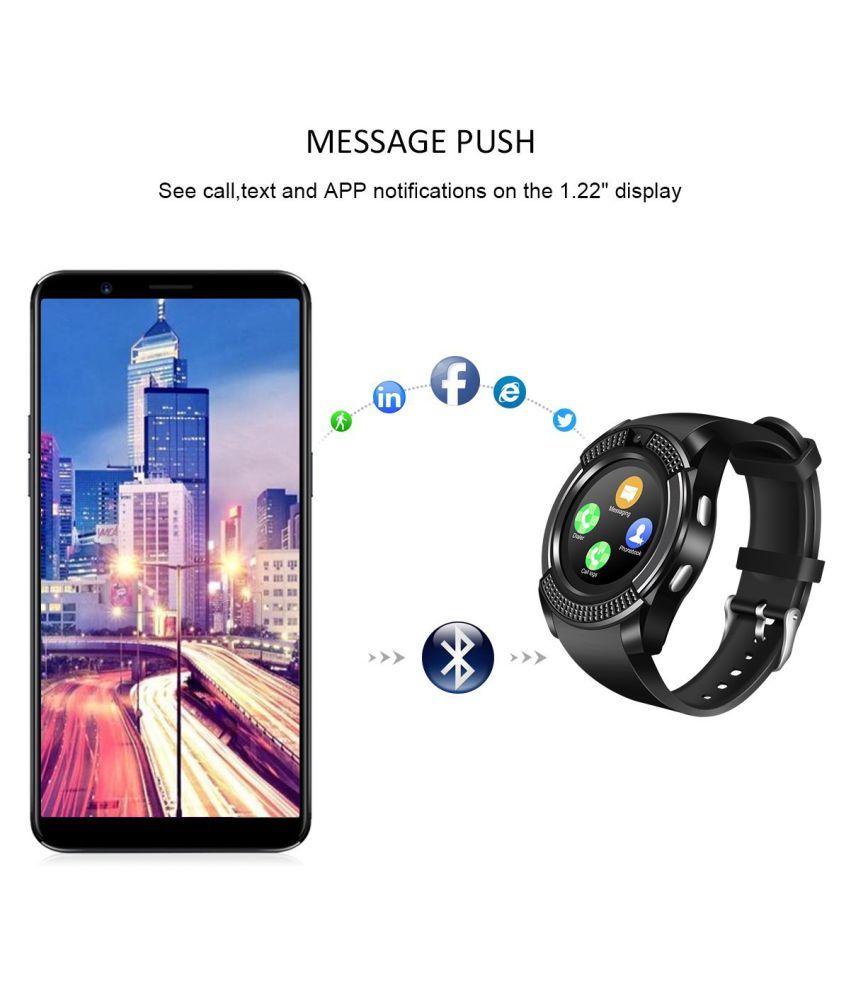 jm black smart watch