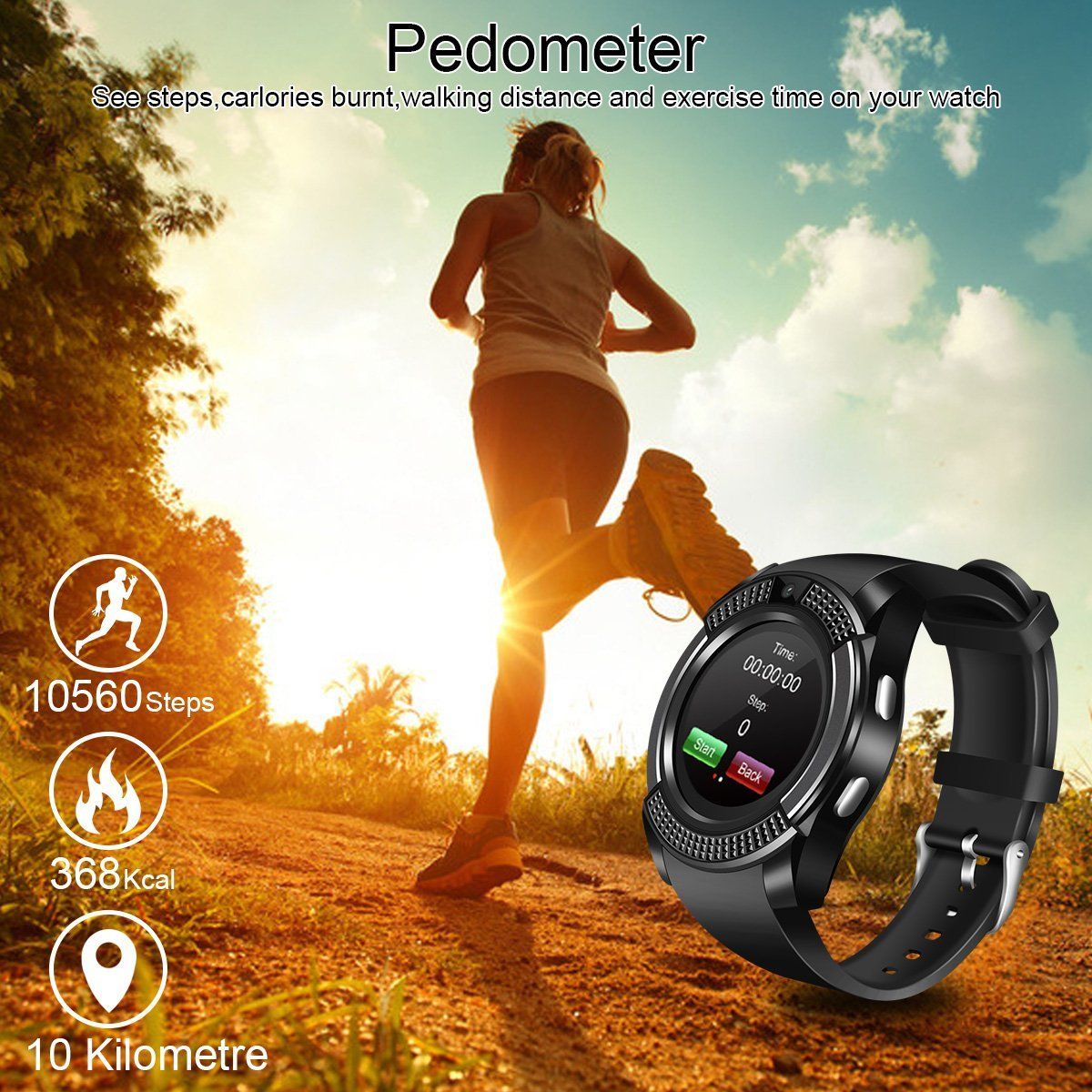 jm black smart watch
