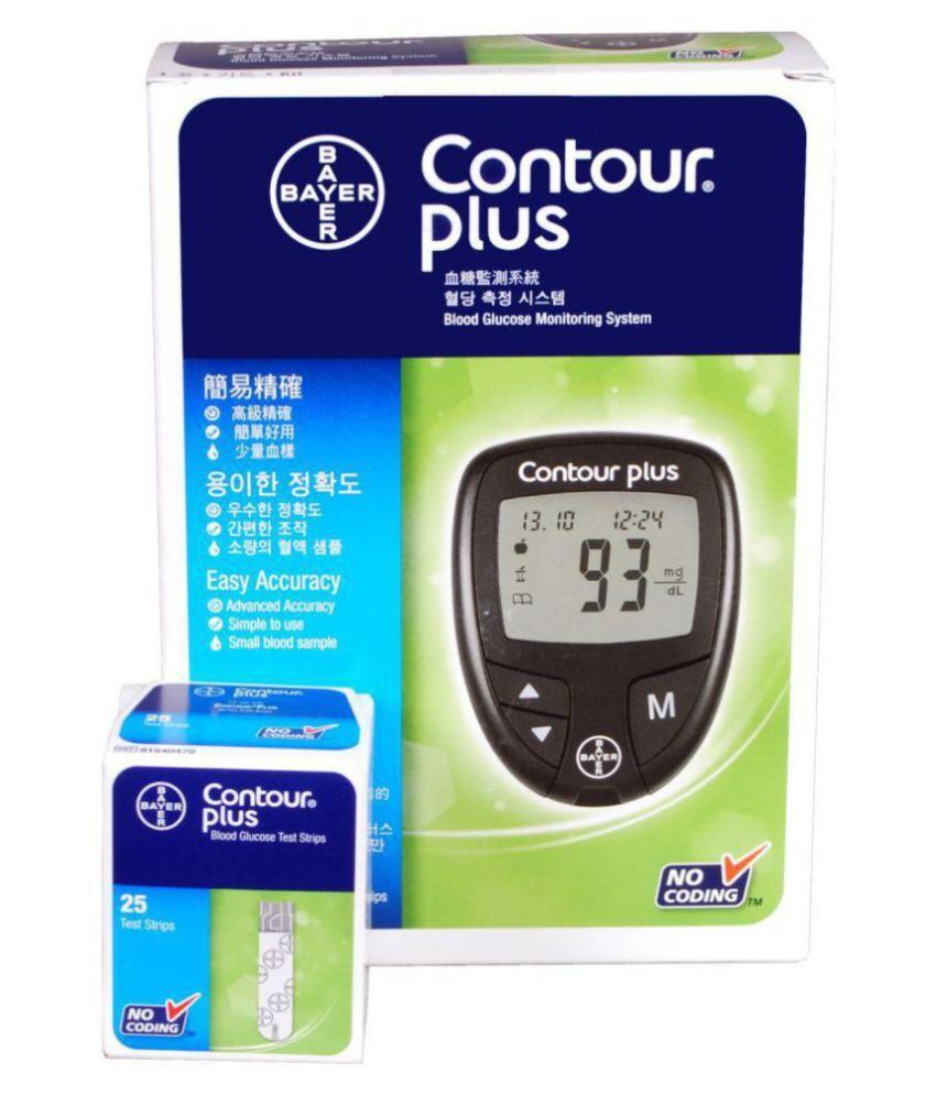     			Bayer Contour Plus Glucometer With 25 Strips