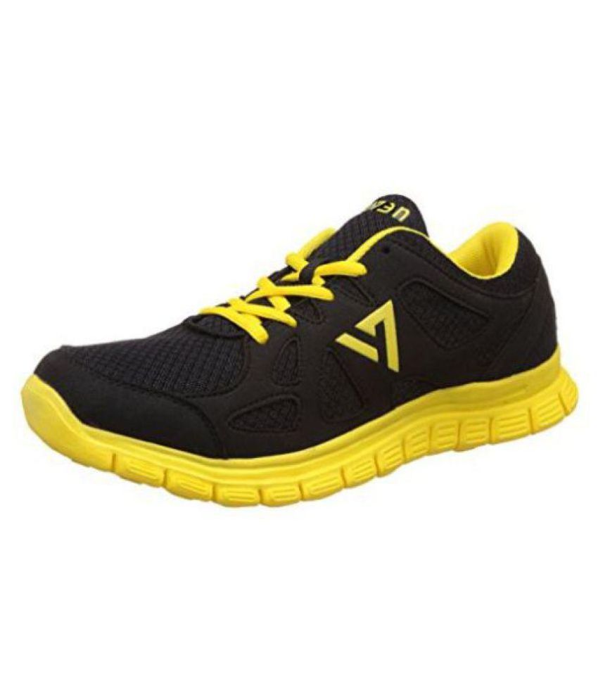 SEVEN by M.S. Dhoni Black Running Shoes - Buy SEVEN by M.S. Dhoni Black ...