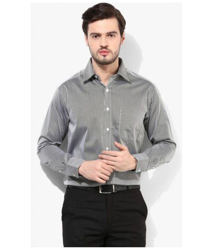 silver formal shirt