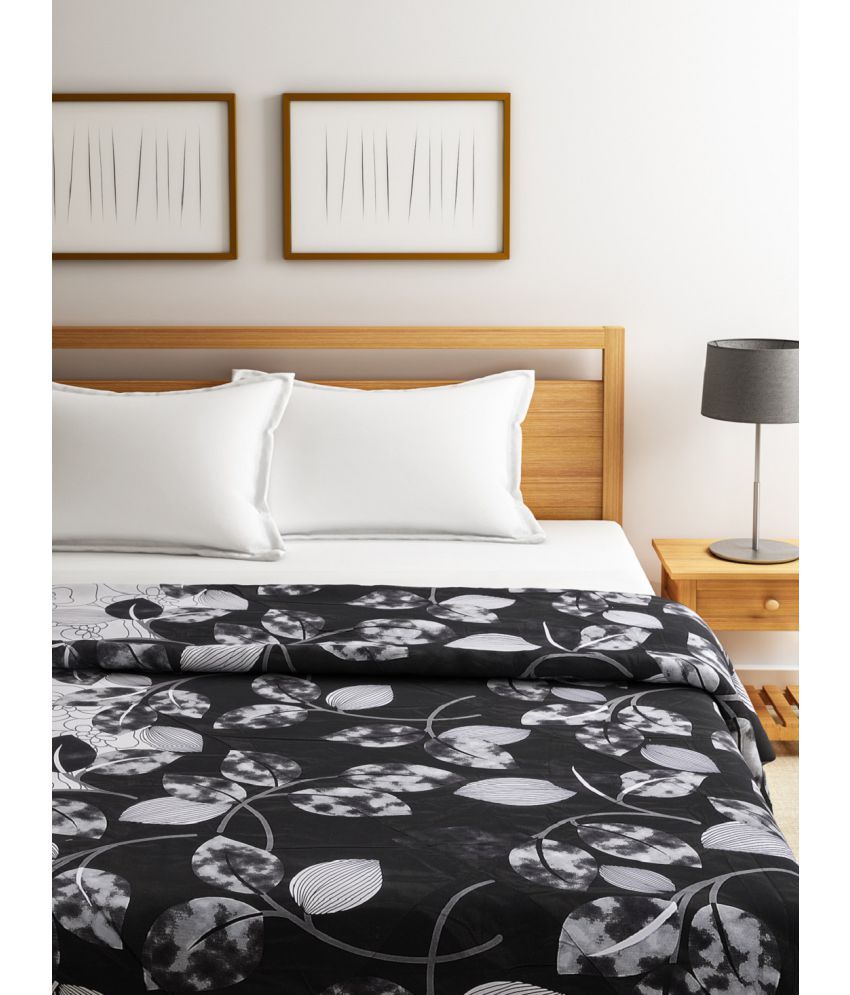 Swayam Single Cotton Black Floral Duvet Cover Buy Swayam Single