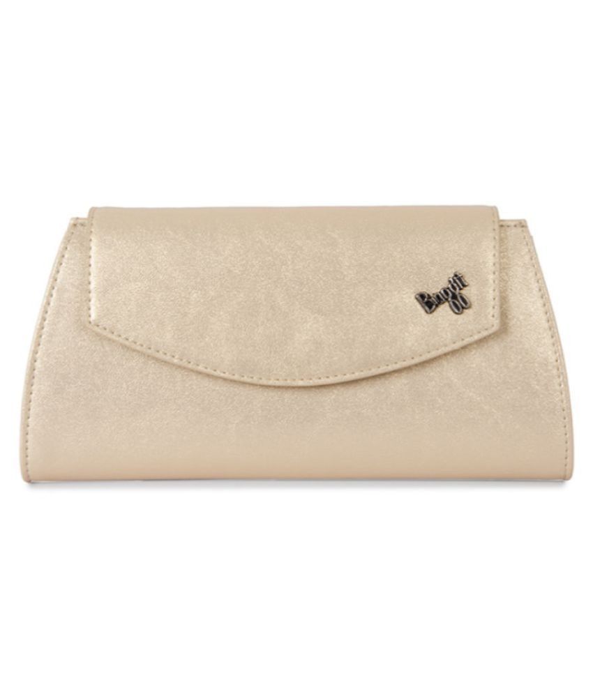 baggit golden clutch