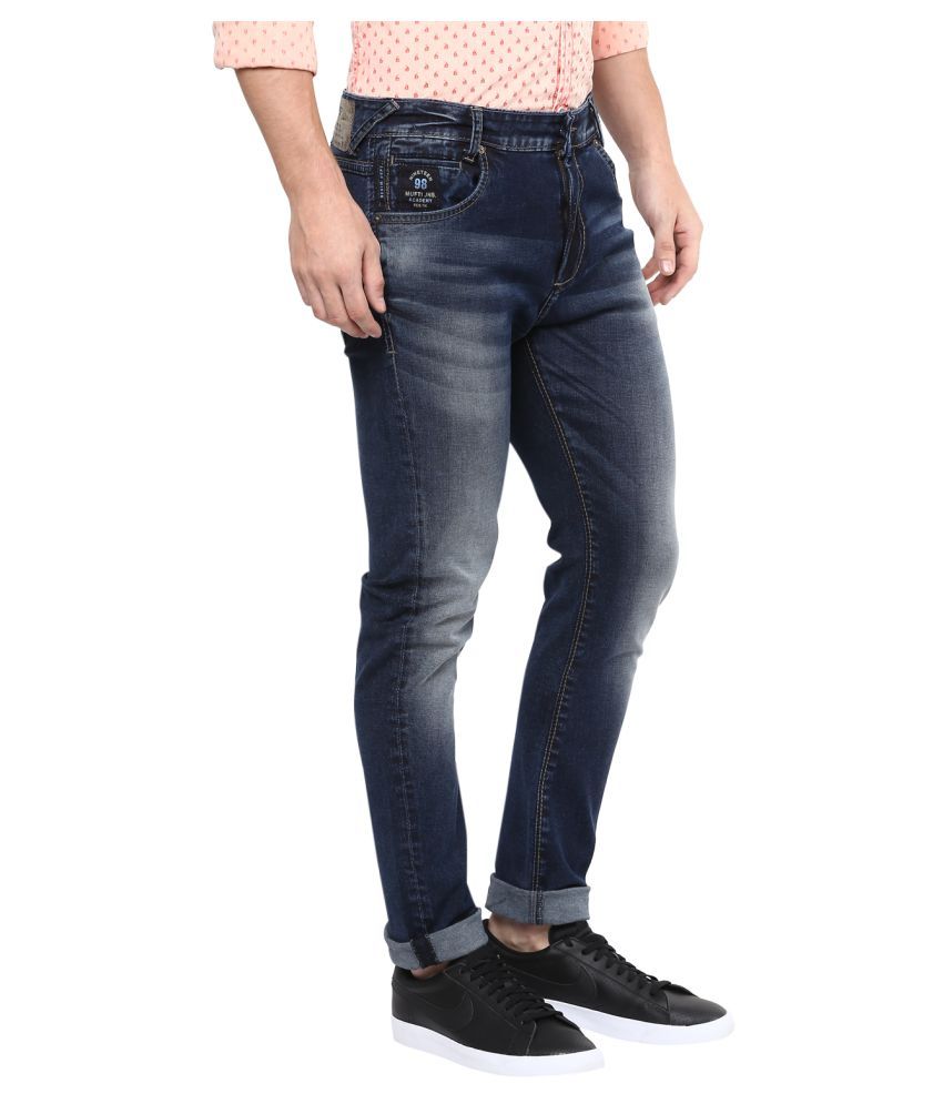 mufti slim men blue jeans