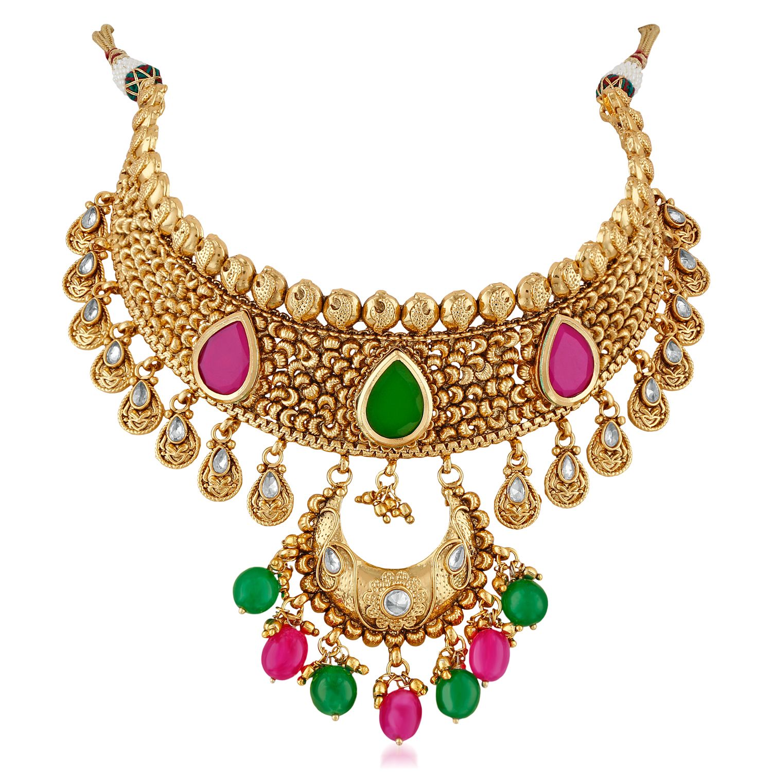 Apara Bridal Wedding Choker Necklace Jewellery Set for Women - Buy ...