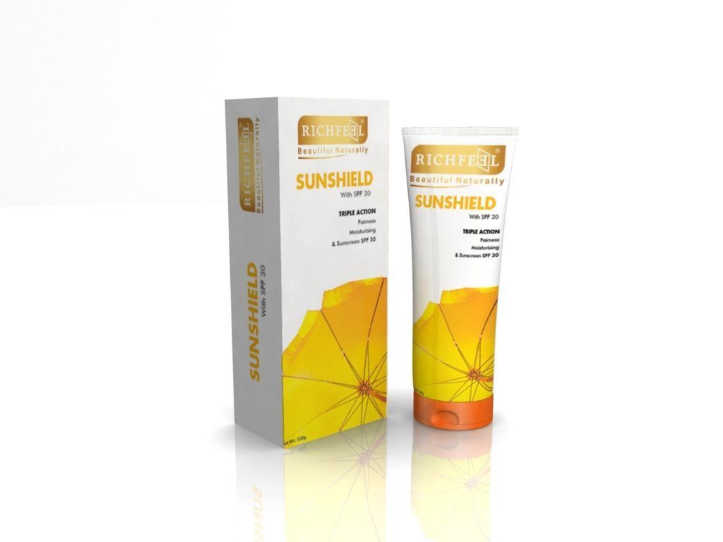     			Richfeel Sunshield Sunscreen (With SPF 30) 100 G | Moisturising| Sun protection | Fairness