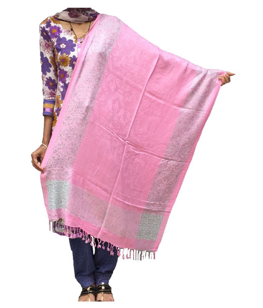 Kashmiri Pink Woolen Stoles: Buy Online at Low Price in India - Snapdeal
