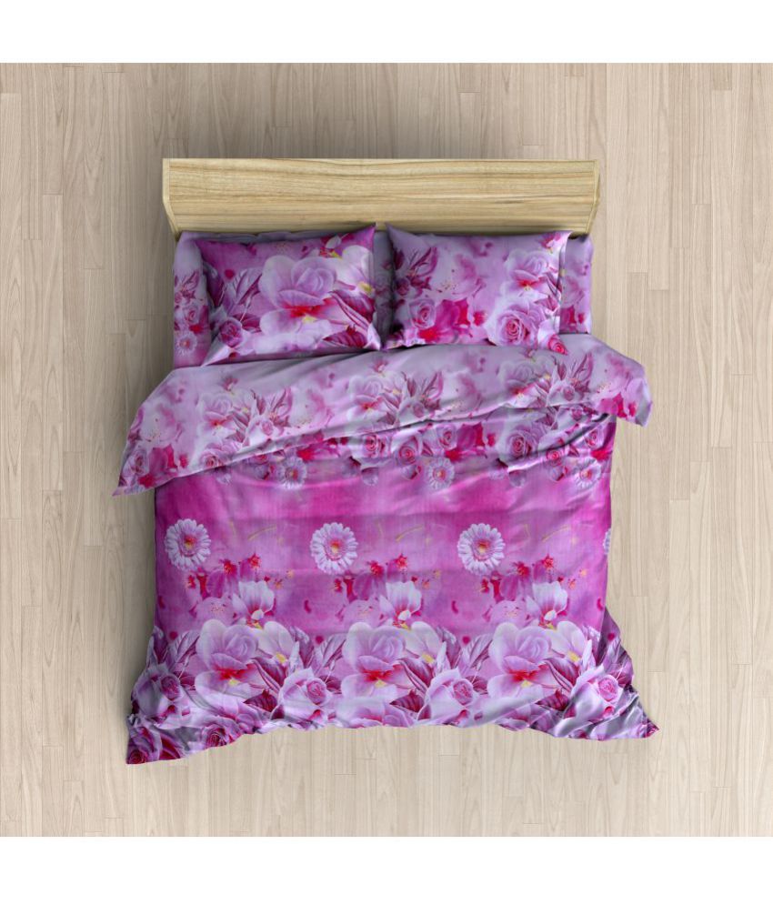     			Homefab India Poly Cotton Double Bedsheet with 2 Pillow Covers