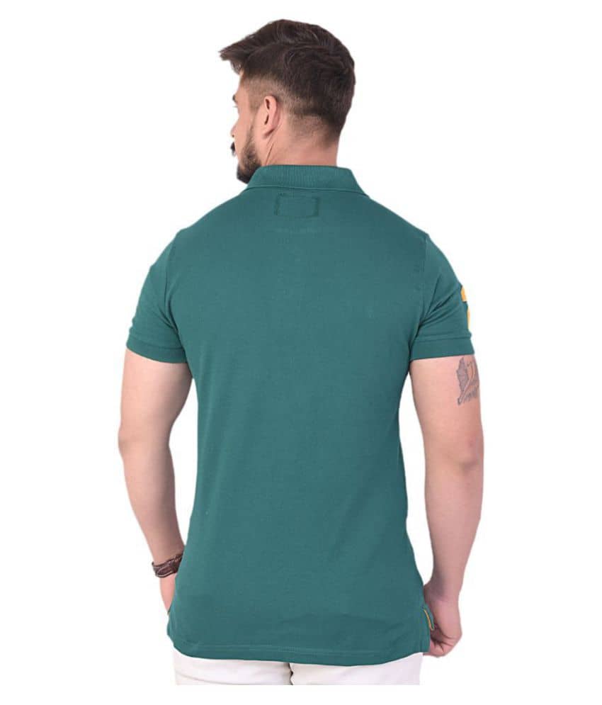 JOHN BERG Green Regular Fit Polo T 