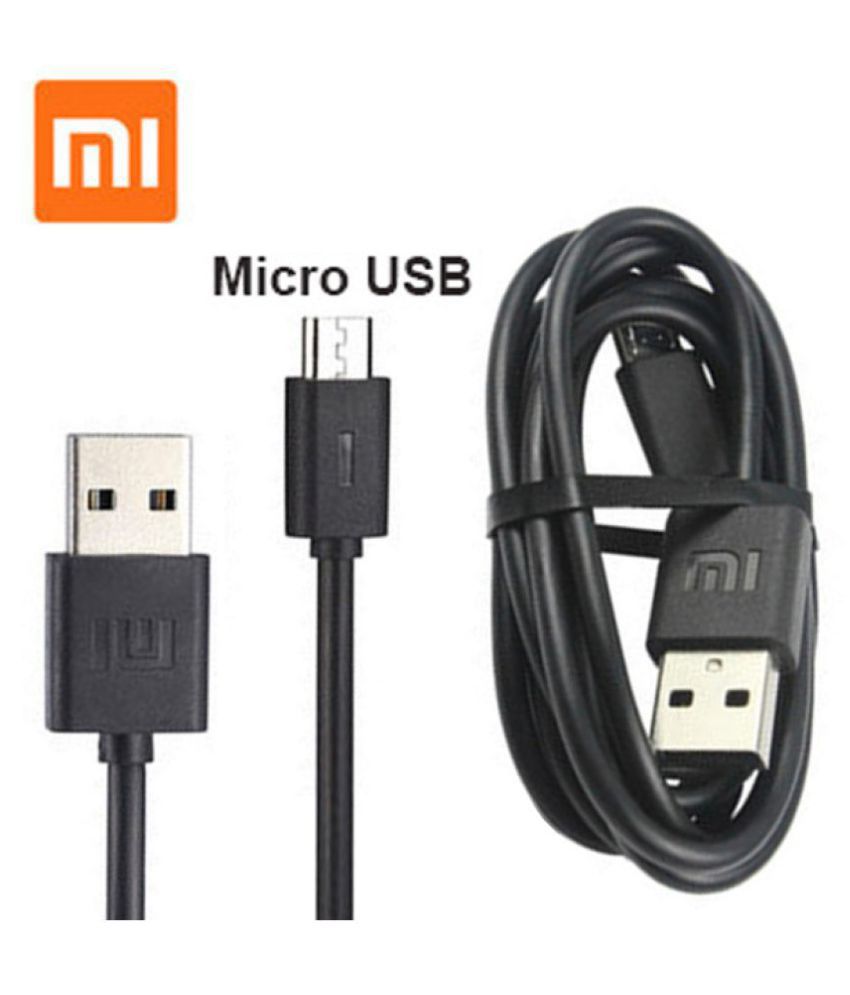Xiaomi Usb Data Cable Black 1 Meter Micro Usb Pin For Mobile