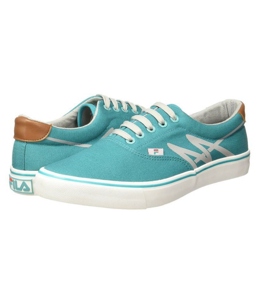 light blue fila sneakers