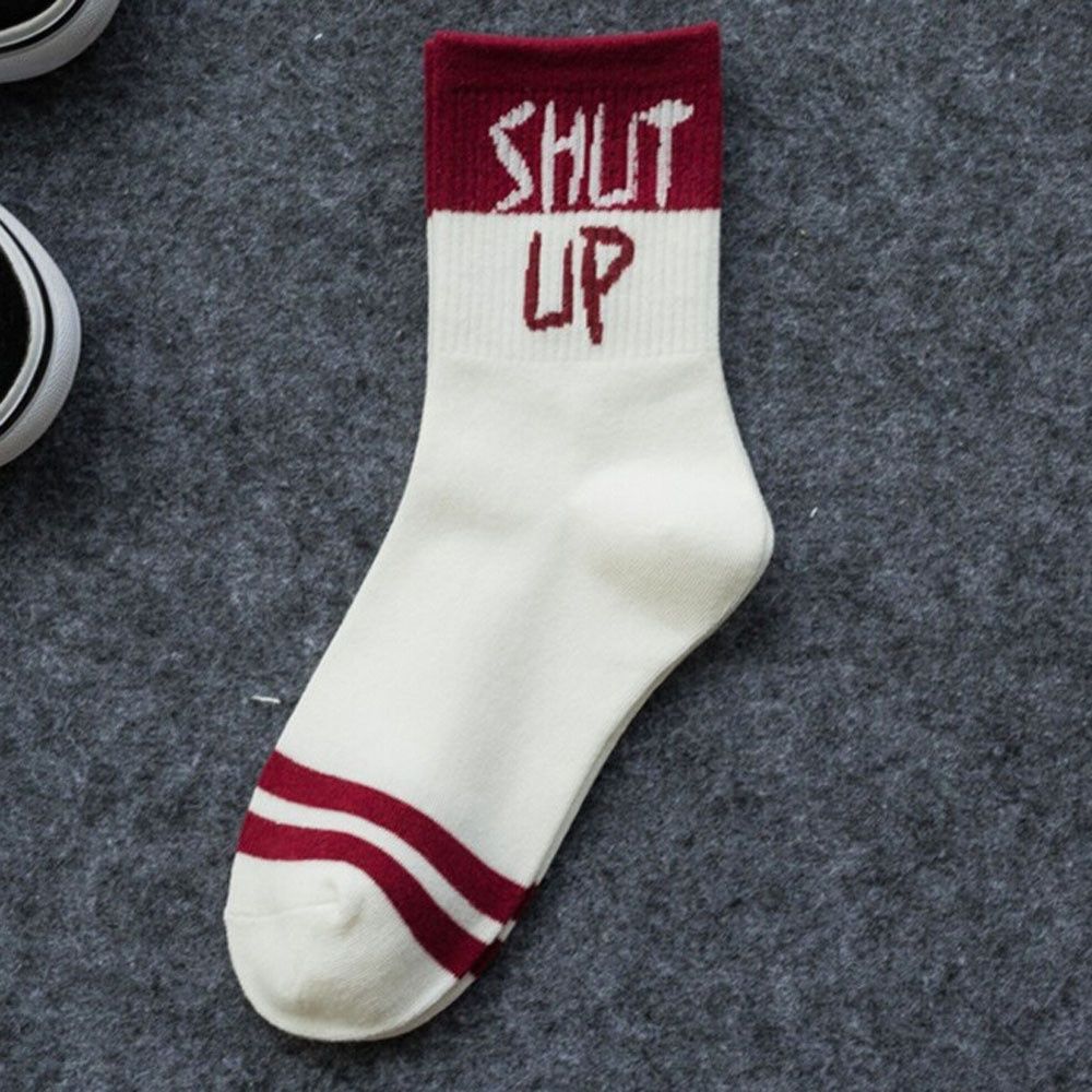 Hip Hop Unisex Creative Harajuku Letter Cotton Skateboard Sock Comfortable Socks Hip Hop Unisex Creative Harajuku Letter Cotton Skateboard Sock Comfortable Socks