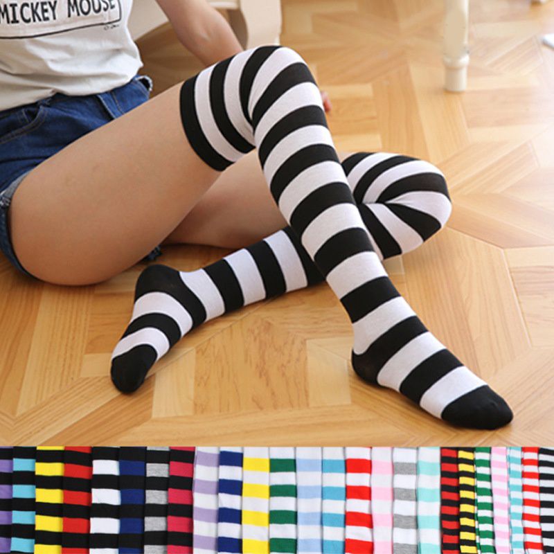 Women S Cotton Sexy Thigh High Over The Knee Socks Long Stockings For
